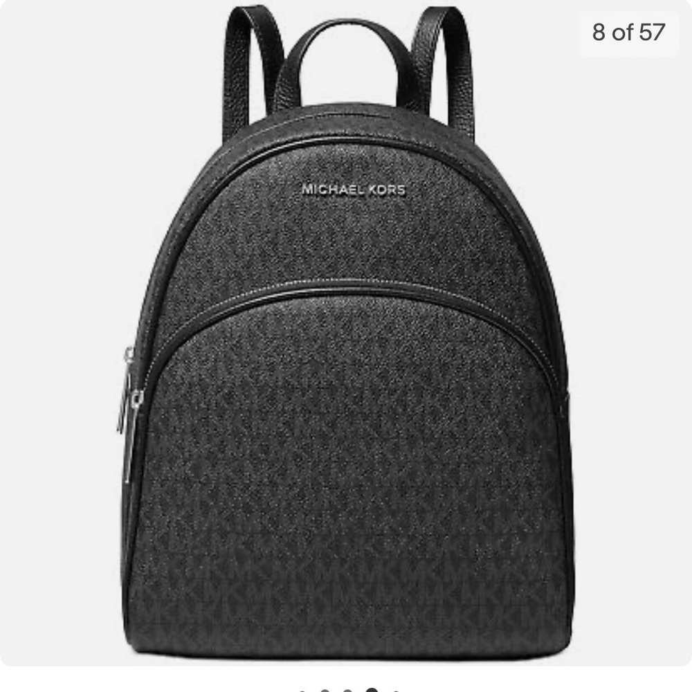 Michael Kors medium black logo backpack
